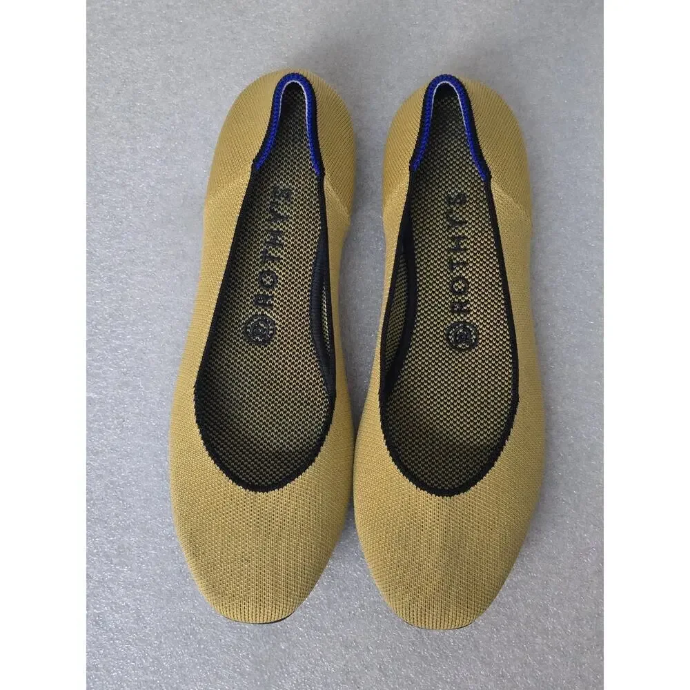 Rothy's The Square Marigold Knit Ballet Flat Women’s US 9 Casual Comfort Shoes